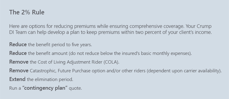 the 2% rule for lowering your disability insurance coverage